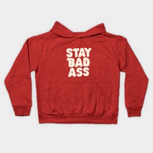 Stay Bad Ass in Red and White Kids Hoodie